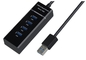 Black Desktop USB Charger Hub 4 - Port Converter Splitter da 1 a 4 Expander / USB 3.0 fornitore